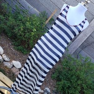 FRANCESCA'S COVE NAVY/WHITE SWIMSUIT COVER UP *451